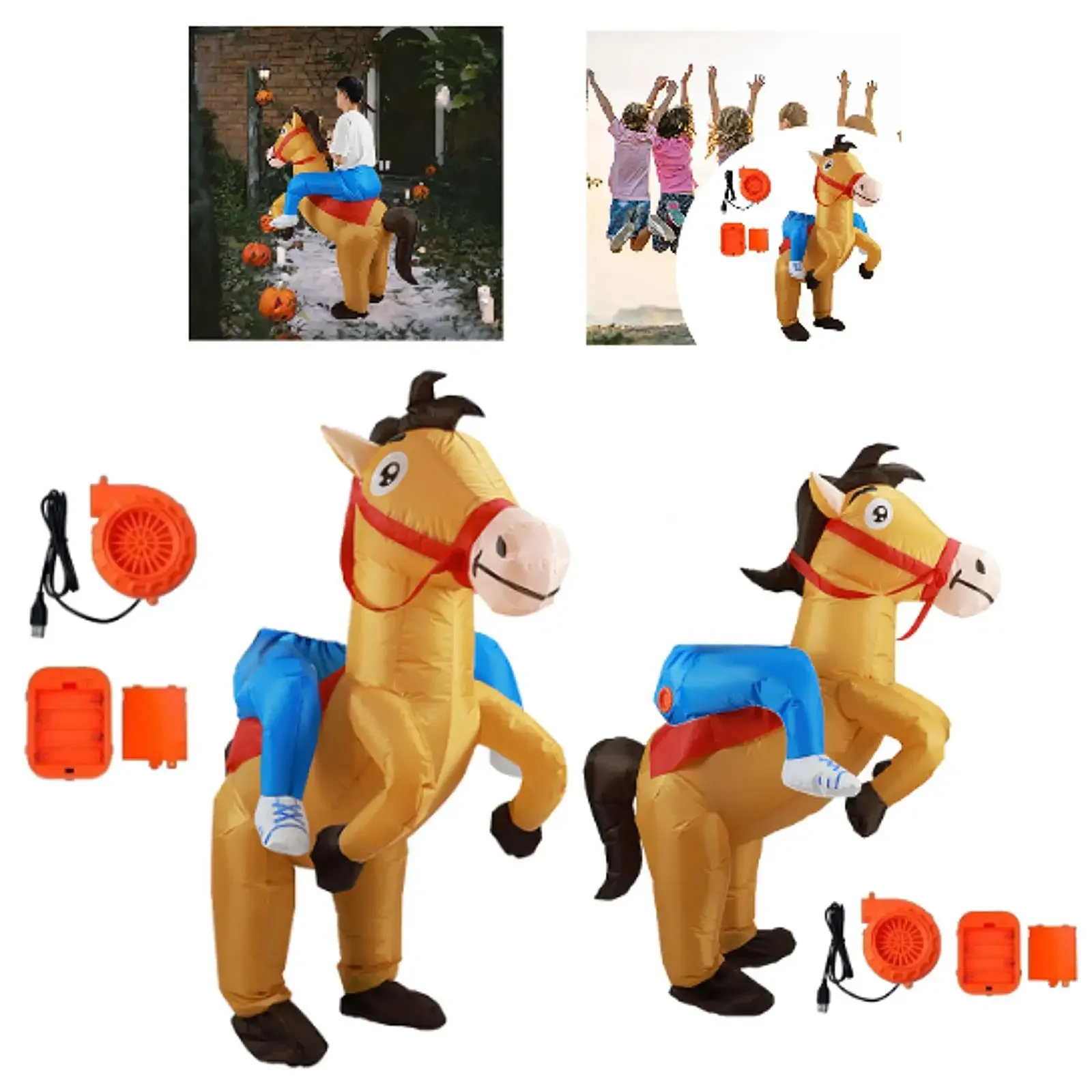 Inflatable Horse Costume Funny Riding A Horse Costume Outfit