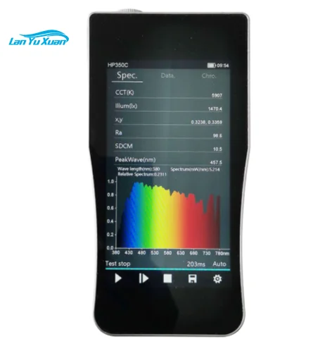 HP350C 380-780nm Hot selling light spectrum analyzer Handheld Spectrometer Spectrum Radiometer with PC software