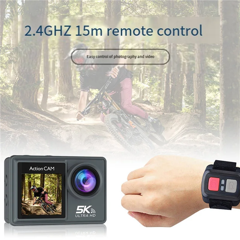 

AEE7-Wifi Anti-Shake Action Camera 5K 30FPS Dual Screen 170° Wide Angle 30M Waterproof Sport Camera With Remote Control