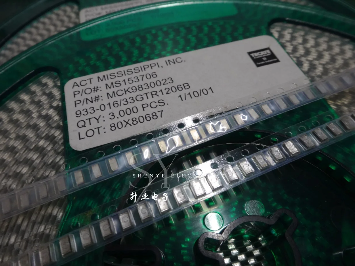 

20PCS Tecate 0.033uf/16v 33nf 333 Patch polyester capacitor Film capacitor 1206