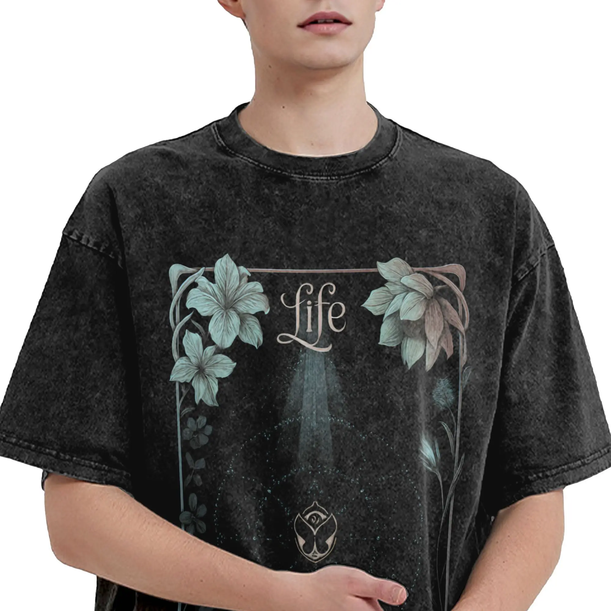 تي شيرت مهرجان الموسيقى تومورولاند تي شيرت هاراجوكو بأكمام قصيرة ملابس الشارع الشهير تي شيرت صيفي غير رسمي برقبة دائرية ملابس كبيرة الحجم #4