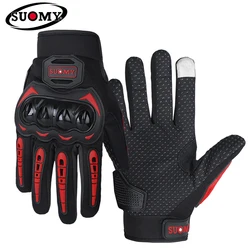 Suomy-Guantes de Moto de dedo completo para hombre y mujer, manoplas de malla transpirable para ciclismo, pantalla táctil, Motocross, guantes de ciclismo,guantes para motos