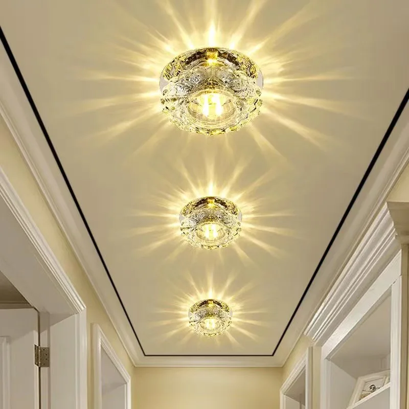 

Crystal embedded ceiling LED light living room bedroom ceiling light foyer hallway light corridor light room decoration light