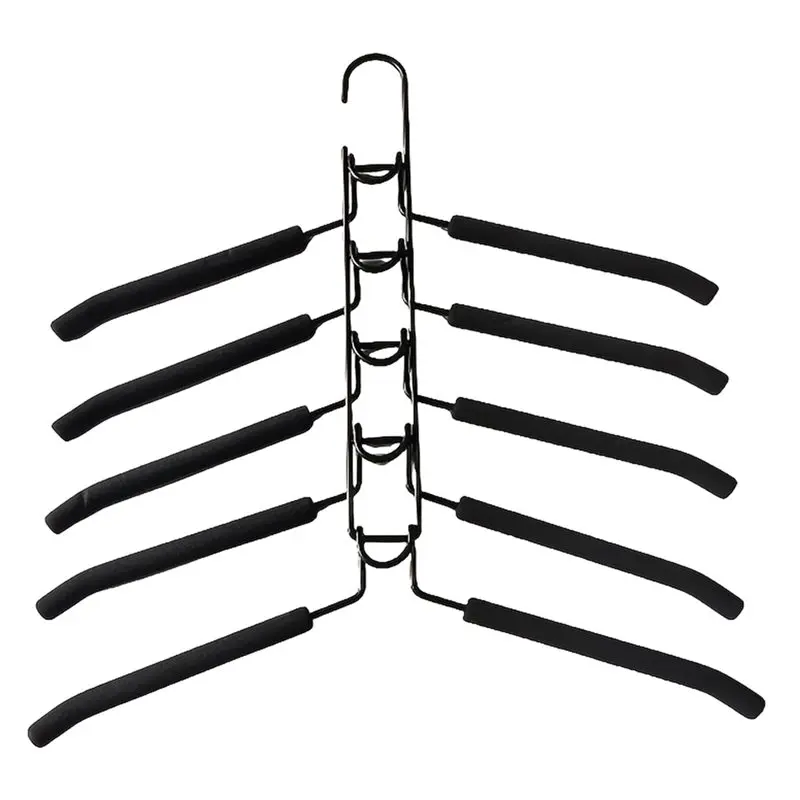 Non-Slip Foam Pads Heavy Duty Space-Saving Metal Hangers-Multi-Layer Design For Coats, Sweaters, T-Shirts