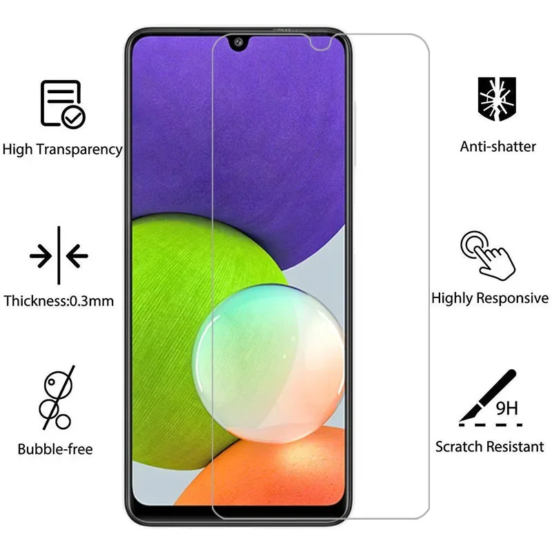 tempered glass for samsung a22 protective glass screen protector on galaxy a 22 22a 4g 5g film samsun samsumg sansung samsunga22