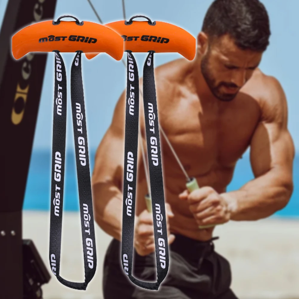 Weight-Lifting Handles Ergonomic Strength Sling Trainer Multifunction Fitness Resistance Strap TPE for Pull-up Bars Barbells