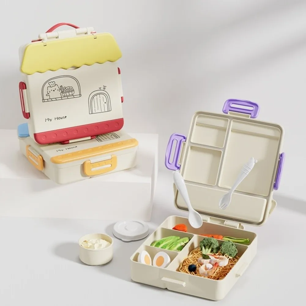 

Portable 900ml Children Lunch Box Leak Proof Fresh Keeping Storage Box Easy to Clean Divided Food Container Camping