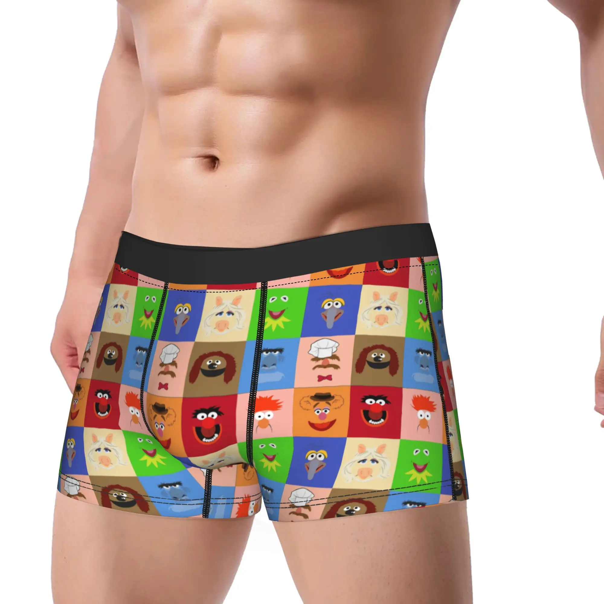Sesames Streets Underwear  Men Shorts Briefs Breathable Boxer Shorts Hot Sale Print Large Size Panties