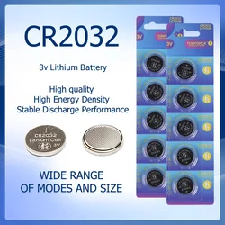 CR2032 3V Bateria De Botão De Lítio, Coin Cell, Relógio, Calculadora, Brinquedos, Carro, Controle Remoto, 2-20Pcs