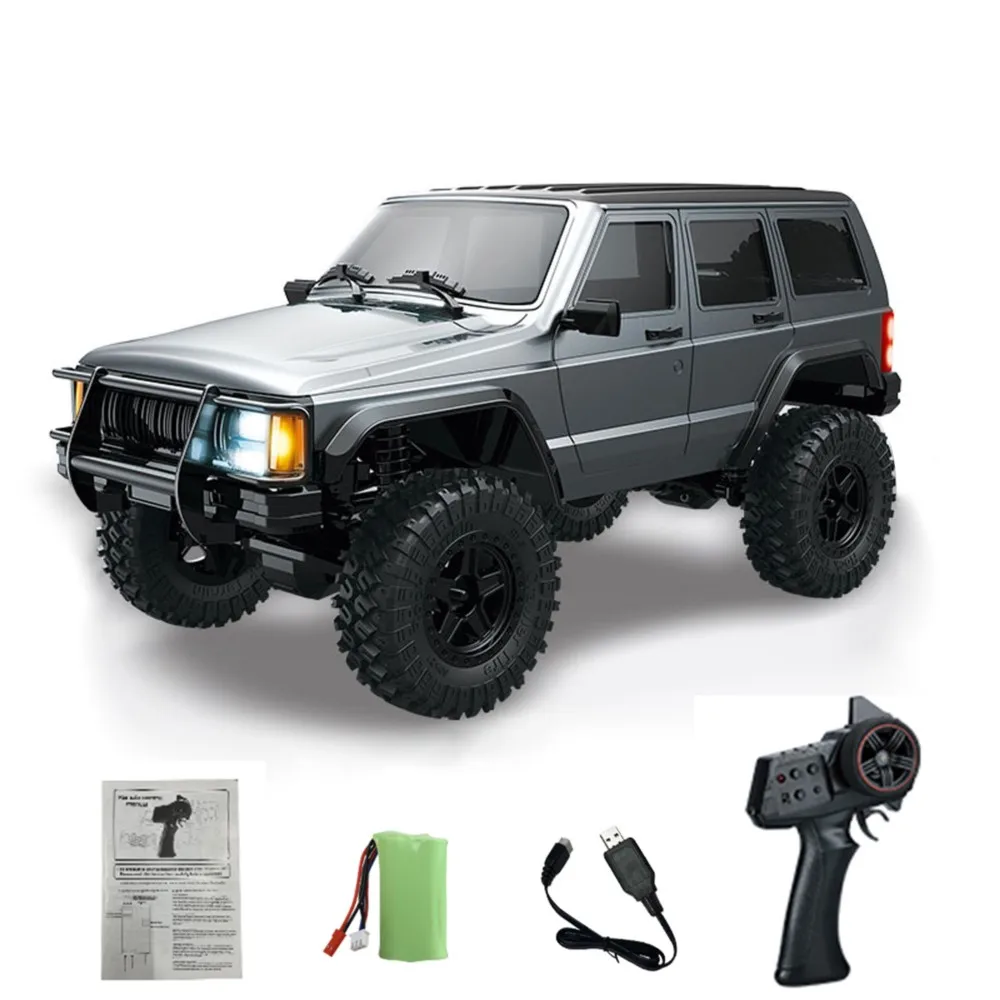 1/18 jjrc 4x4 rc veículo off road rastreador de controle de rádio c8809 modelo 3 velocidade 370 motor escovado 20a esc 100m pronto para ir modelo brinquedo