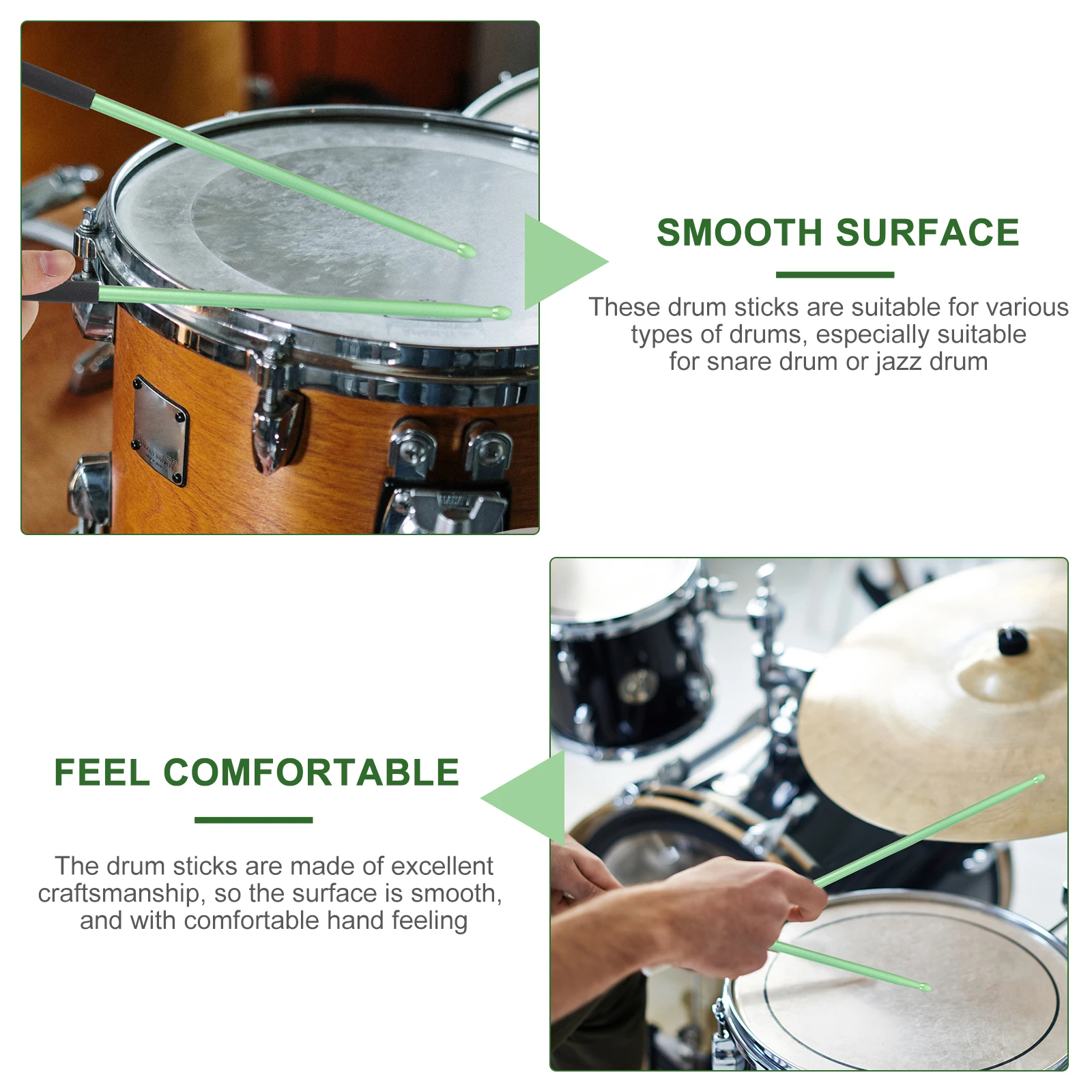 

Metal Drum Stick Drumsticks Music Practical Stage Portable Durable Aluminum Alloy Child Universal