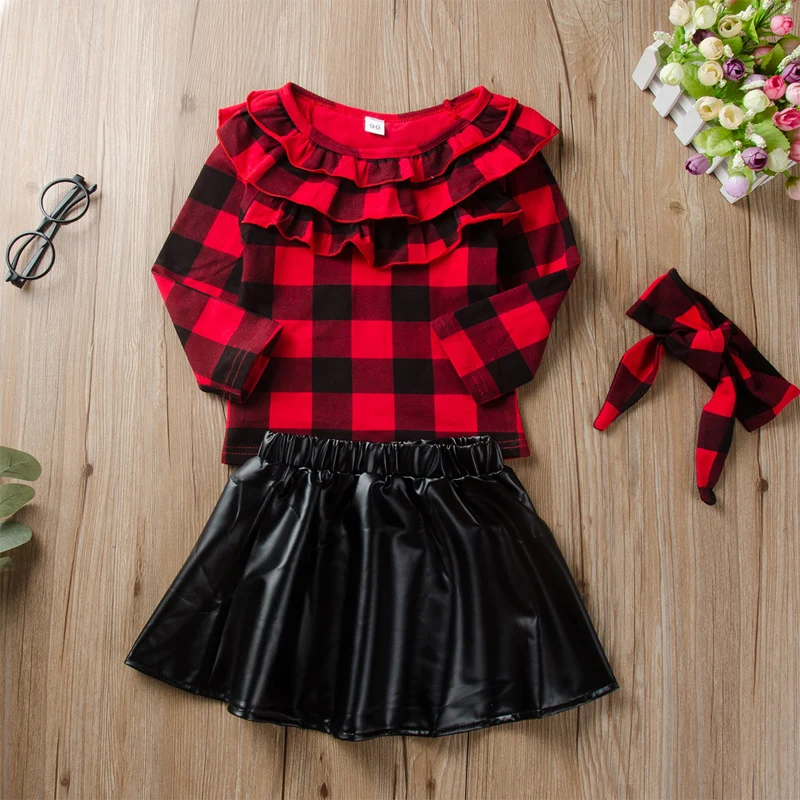 Autumn Warm Uniform Girls Cotton Knitted Pullover and Pleats Skirts Set Top Short Skirt 2Pcs Cute Suit image 3