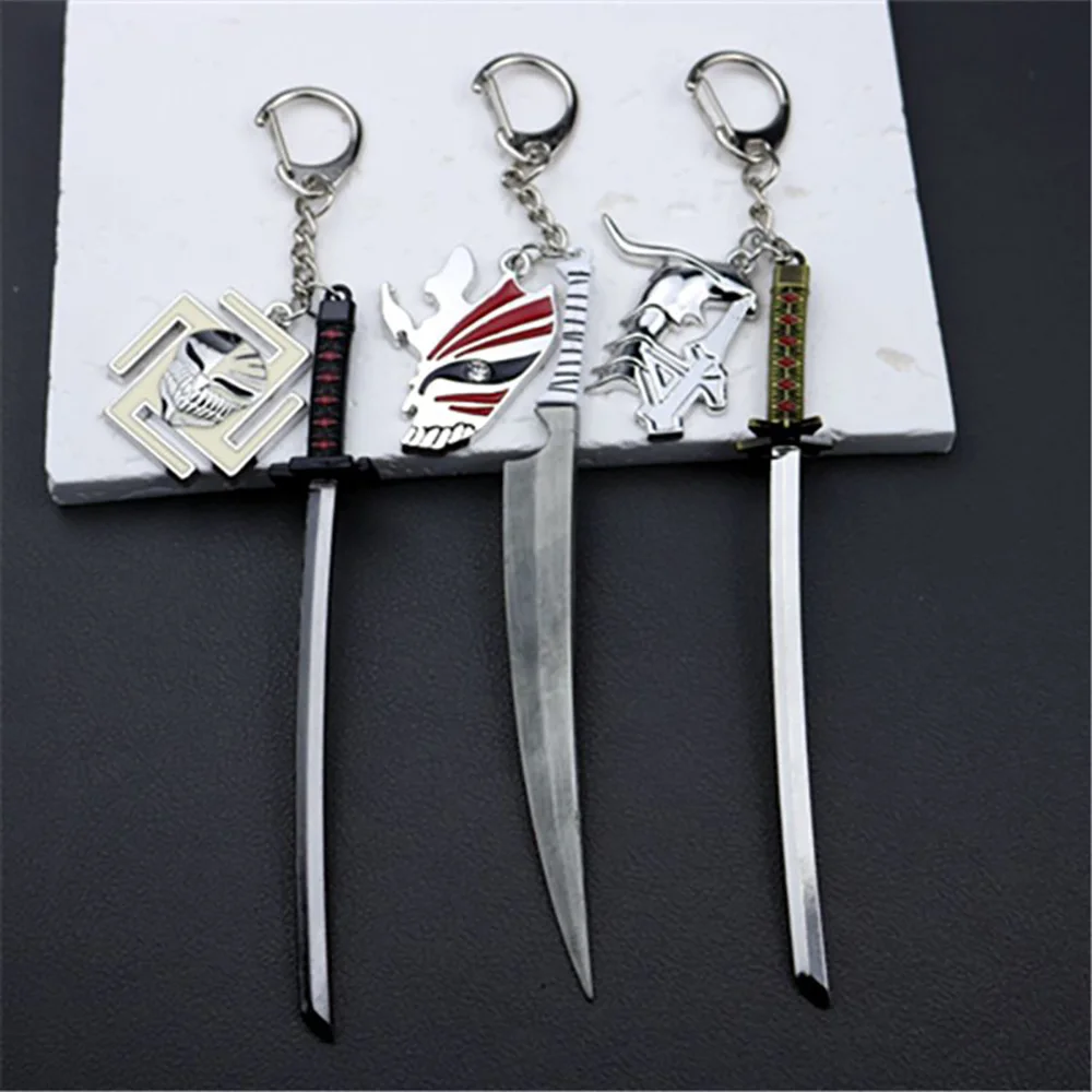 12cm Mini Bleach Uncut Sword Keychain Anime Peripherals Kurosaki
