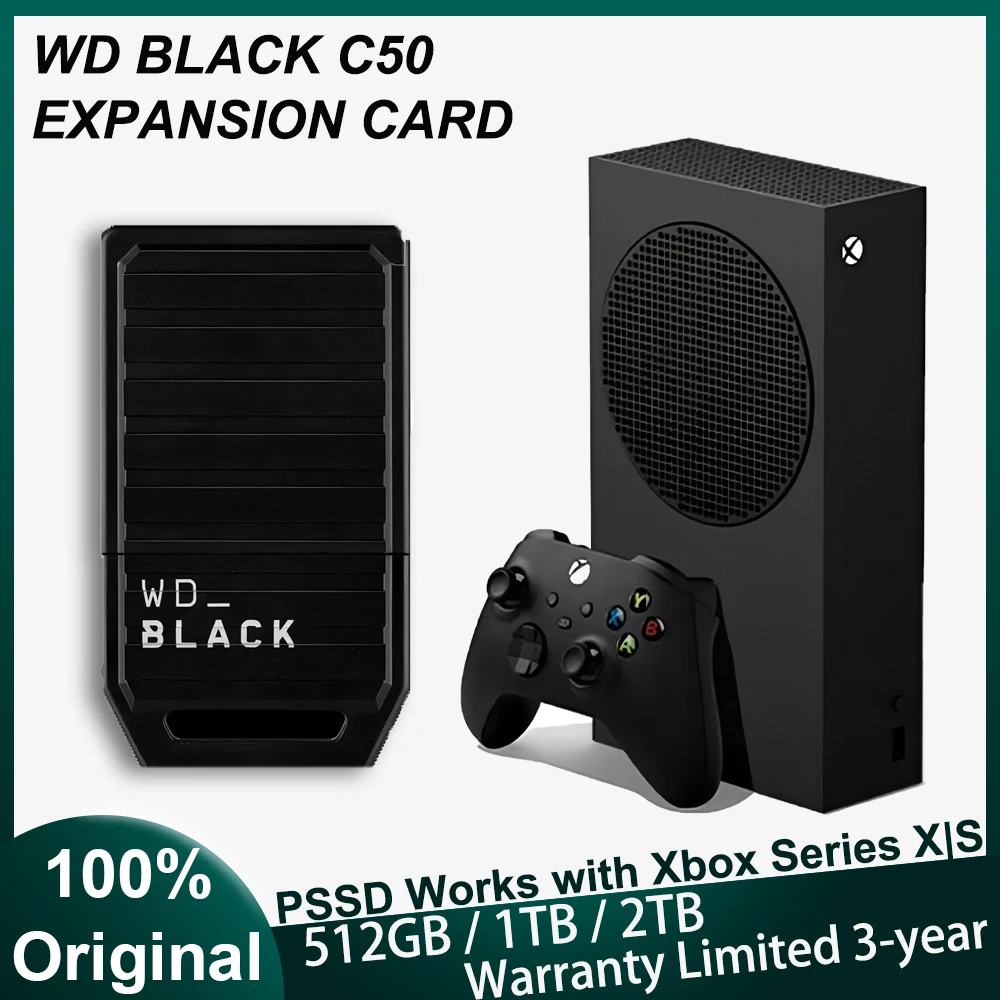 Original Western Digital  WD BLACK C50 Expansion Card Memory 1TB 512GB for Xbox Series X|S Quick Resume SSD Solid State Drive