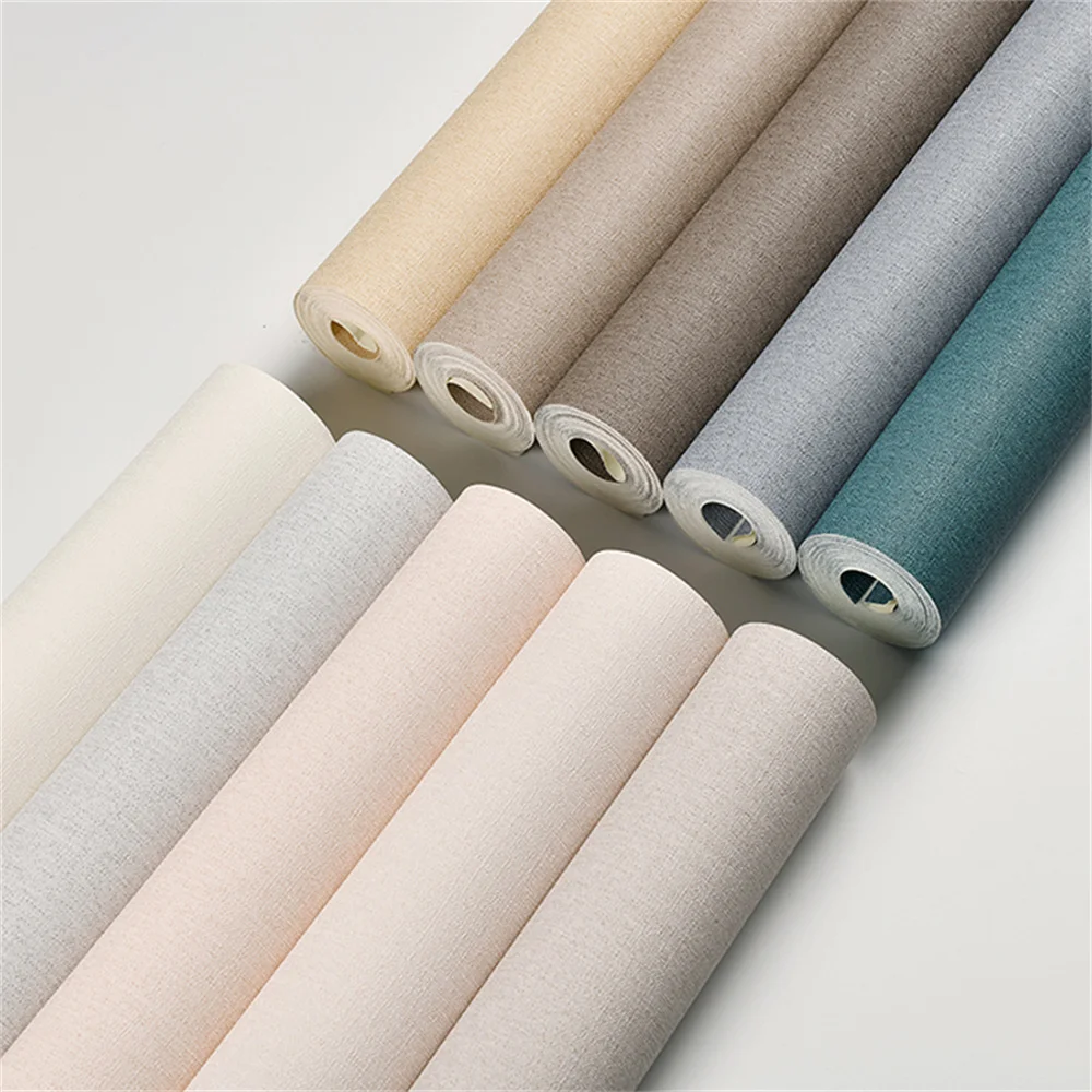 

Обои с текстурой льна для декора дома, ресторана, отеля, гостиной, однотонные обои в скандинавском стиле