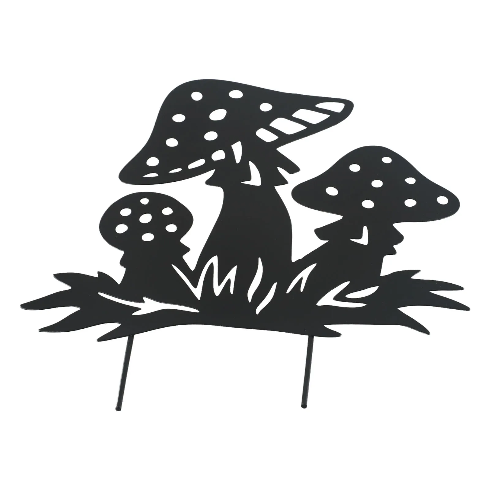 Metal Mushroom Garden Stake with Weather Resistant Rust Finish Suitable for Gardens Flower Beds Balconies and Driveways