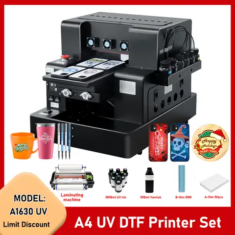 UV 프린터 A4 크기 Epson L805 전화 케이스 UV 평판 프린터 (바니시 포함) UV DTF 프린터 스티커 병 골프 아크릴 PVC 펜