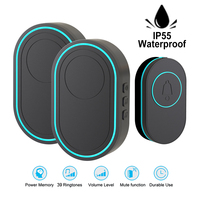 EARYKONG Wireless Doorbell Home Welcome Smart Door Bell Waterproof Long Wireless Distance 39 RingTones Button Support Luminous