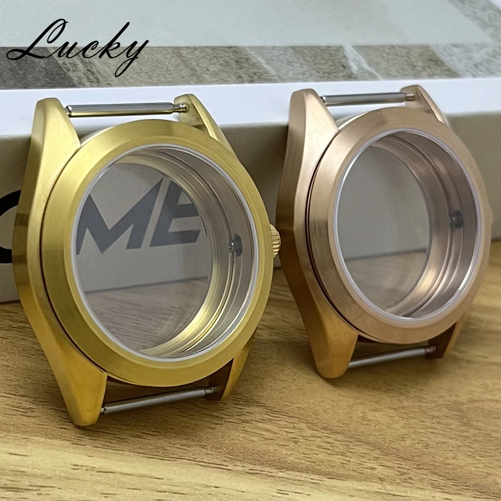 High Quality 38mm Sapphire Crystal Watch Case Fit NH34 NH35 NH36 Movement  S crown Silver 200m Waterproof Modified Accessories
