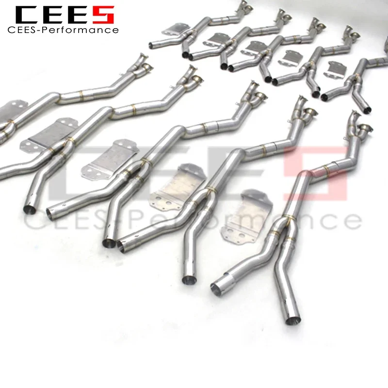 CEES  3.0t Stainless Steel Extended Bracket Mid pipes  G80 M3 G82 M4 Center Pipes Middle Tube for BMW