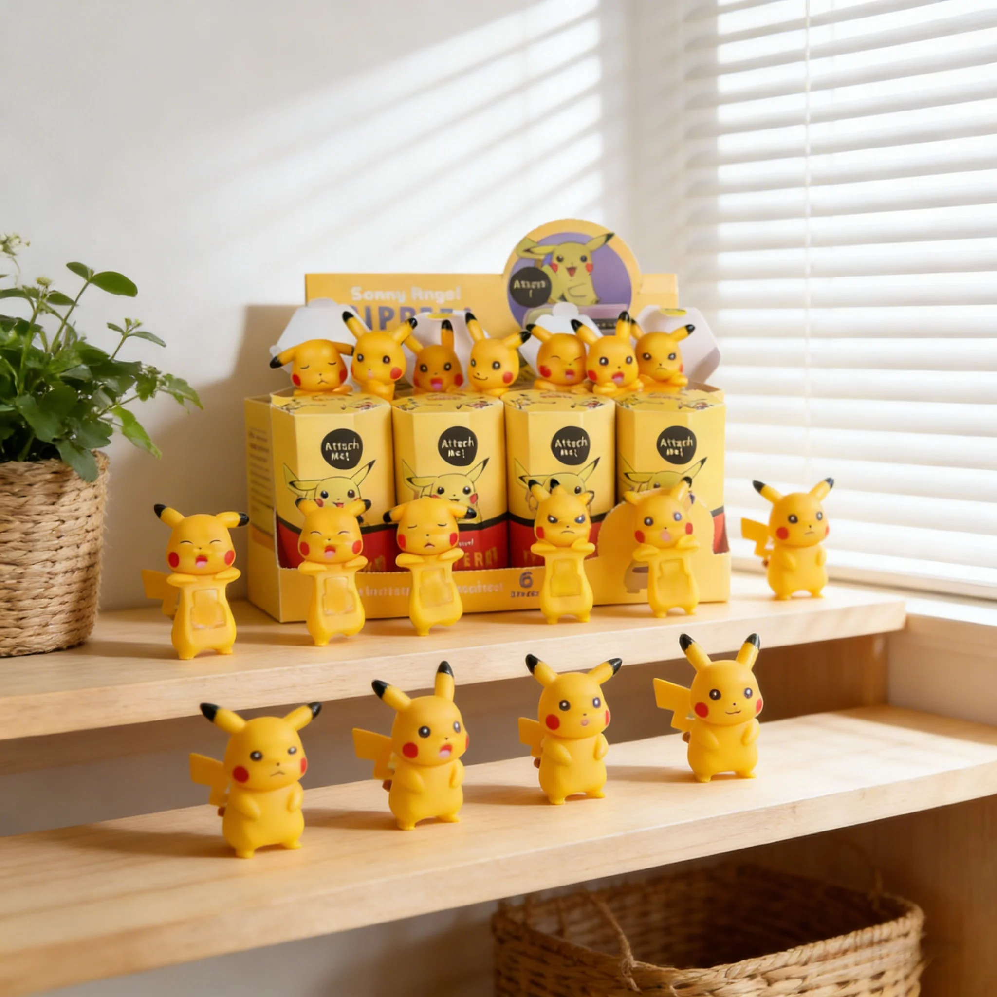 Boîte aveugle de poupée de fête elfe Pikachu, économique et abordable, Anime, voiture de jeu tendance, affichage Mobile, décoration, cadeau