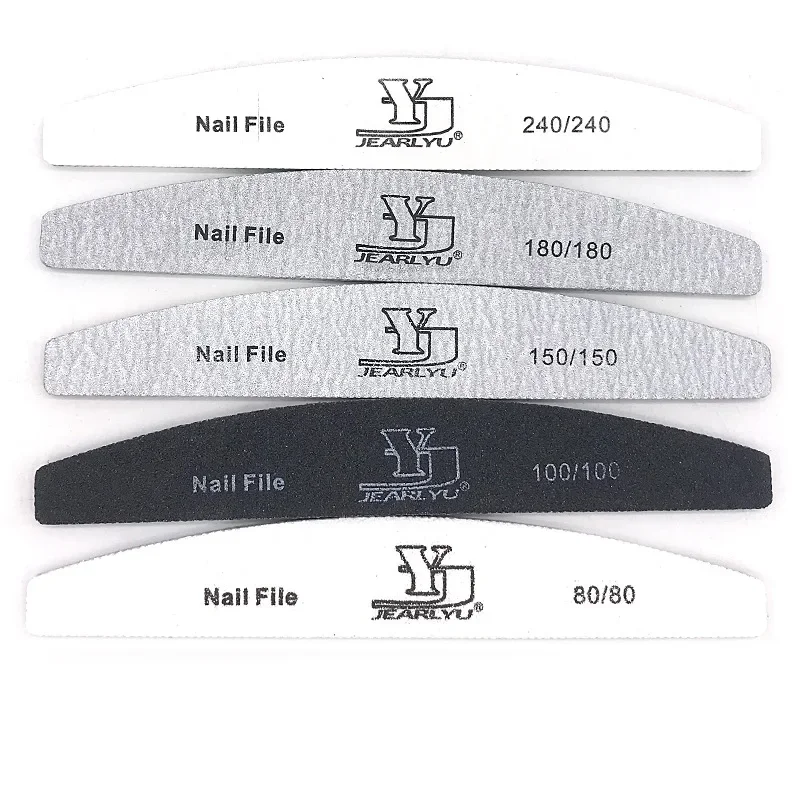 Nail File Mix Color 80/100/150/180/240 Grit Professional Sandpaper Cuticle Remover Buffer Files Manicure Tool Set