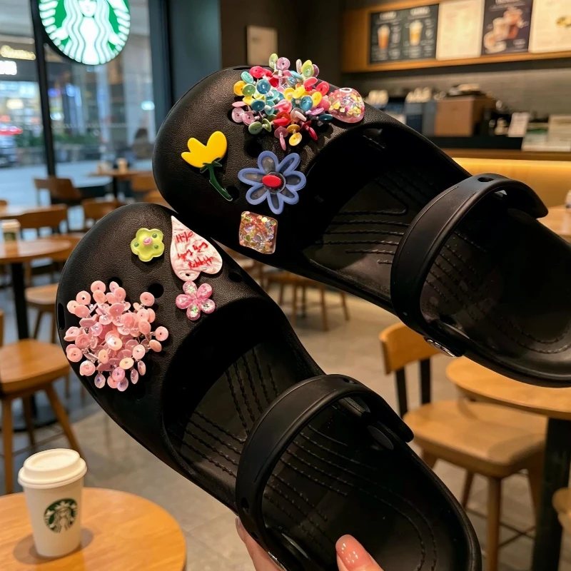 Breloques de chaussures originales DIY en perles florales pour femmes, décorations de luxe pour chaussures, accessoires de chaussures, pack de breloques pour chaussures