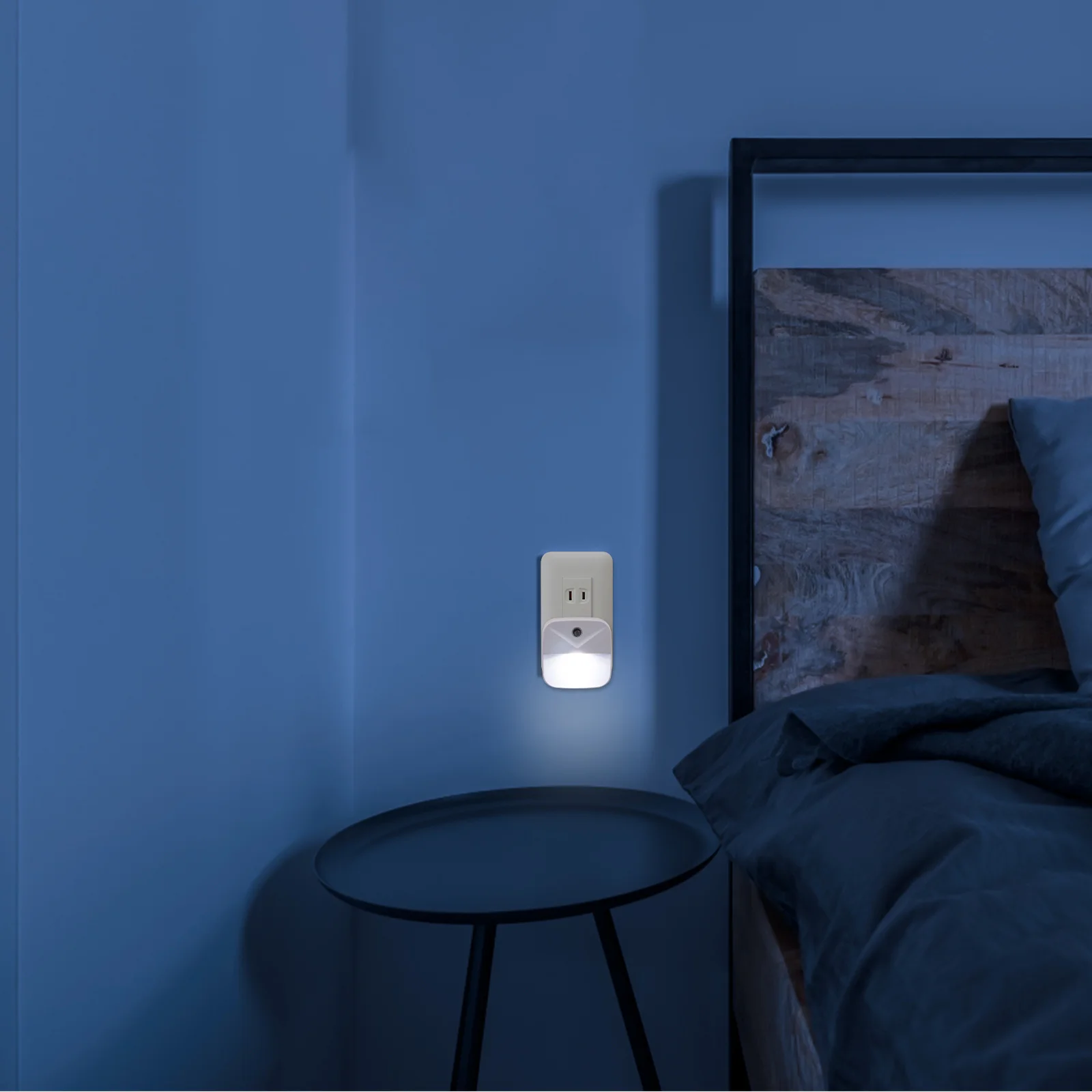 3 قطعة أضواء ليلية بمستشعر ABS مادة صغيرة الحجم أوتوماتيكية على إيقاف المكونات في مصباح الليل لغرفة النوم وغرفة المعيشة بجانب السرير LED