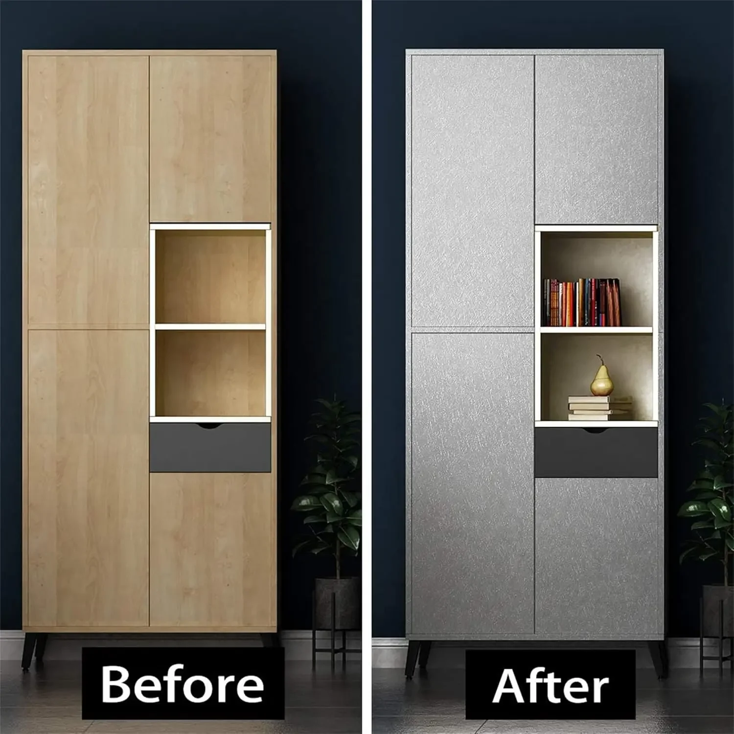 Silver Grey Wallpaper Embossed Self Adhesive Removable Home Decor Vinyl Cabinet Countertop Furniture Countertop Shelf Paper Silk