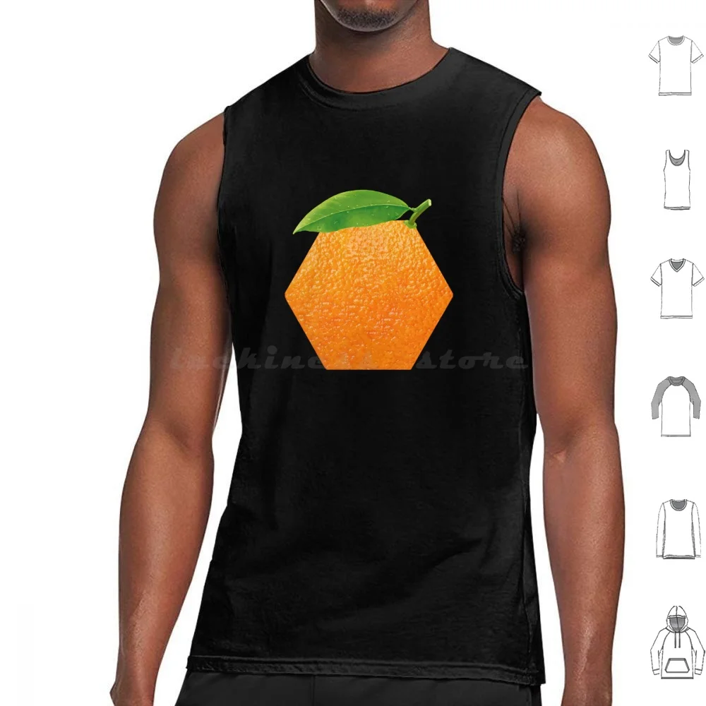 Hoa Origin-Al Orang-Inal Logo Tank Tops Print Cotton Orange Grove Hoa Hex Origin Address Oranges Juice Squeeze