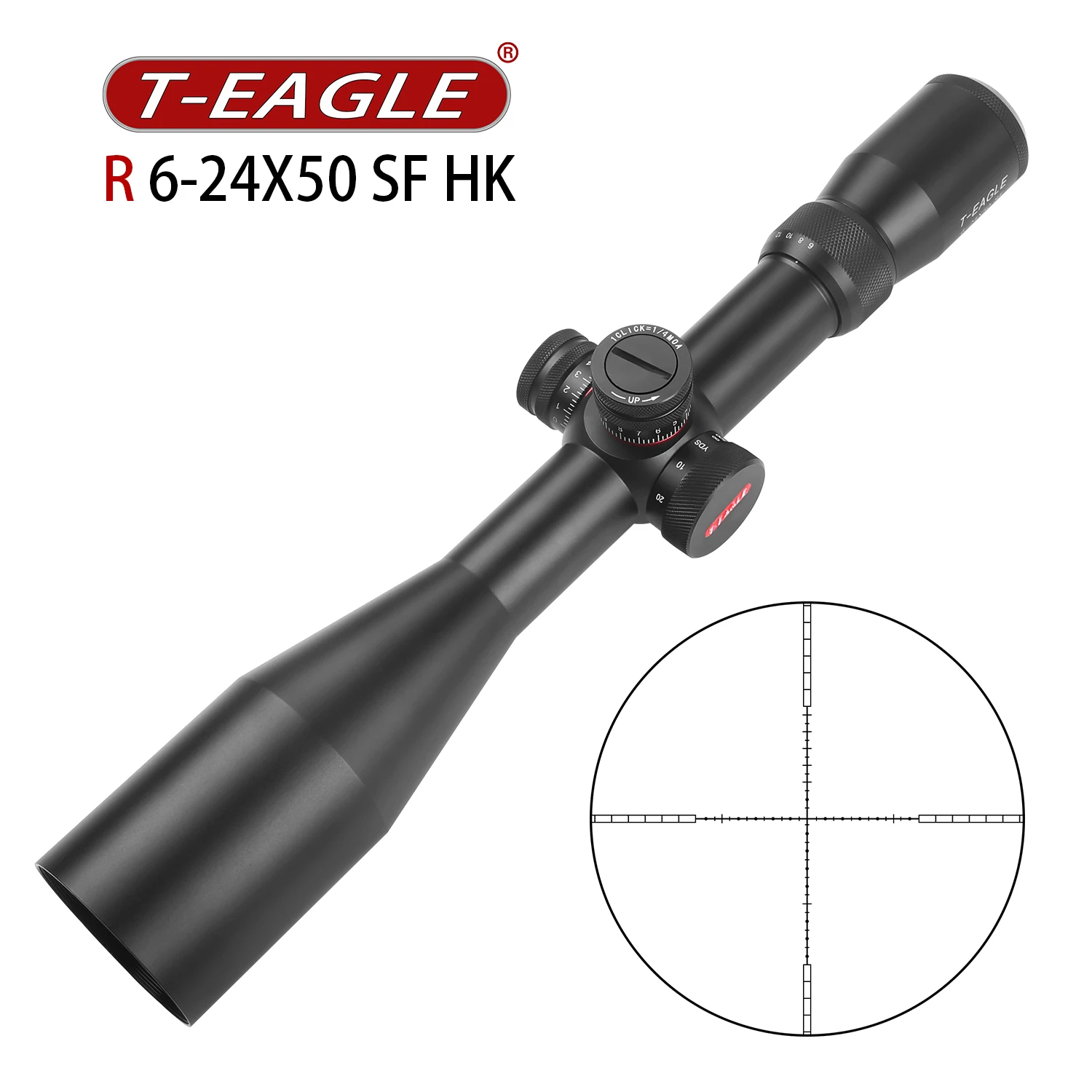 

T-Eagle R6-24X50SF Optic Sniper Riflescope Tactical Side Wheel Parallax Rifle Scope Adjustable Hunting Sight Accessories