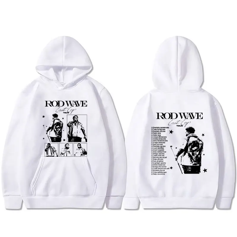 

Rapper Rod Wave Last Lap Tour Graphic Hoodie Men Women Clothing Oversized Hip Hop Pullover Male Fleece Cotton Hoodies Fans Gift