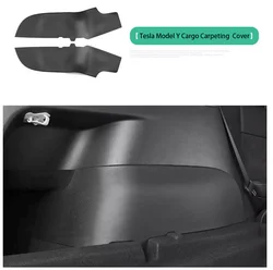 For Tesla Model Y Cargo Area Carpeted Side Walls Protection Kit Boot Dirtyproof TPE Cover Trunk Anti-kick Pads