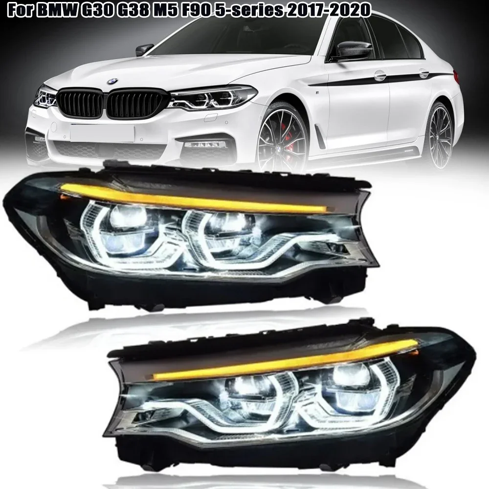 For BMW 5 Series G30 Headlights 2017 2018-2020 G30 Headlights Xenon HID Upgrade Full LED Headlight Assembly Plug And Play