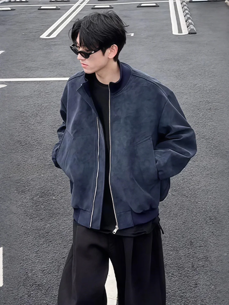 

Мужская демисезонная куртка Cleanfit American Style Pilot, синяя, с воротником-стойкой, на молнии, для активного отдыха