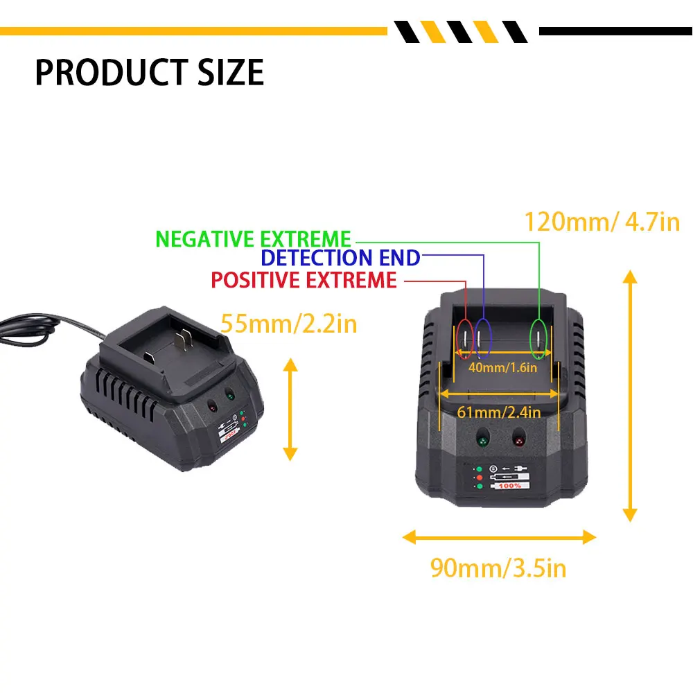 Rechargeable Lithium Battery Pack 20V Series Charger Cordless Drill/Saw/Screwdriver/Wrench/Angle Grinder Brushless Power Tools