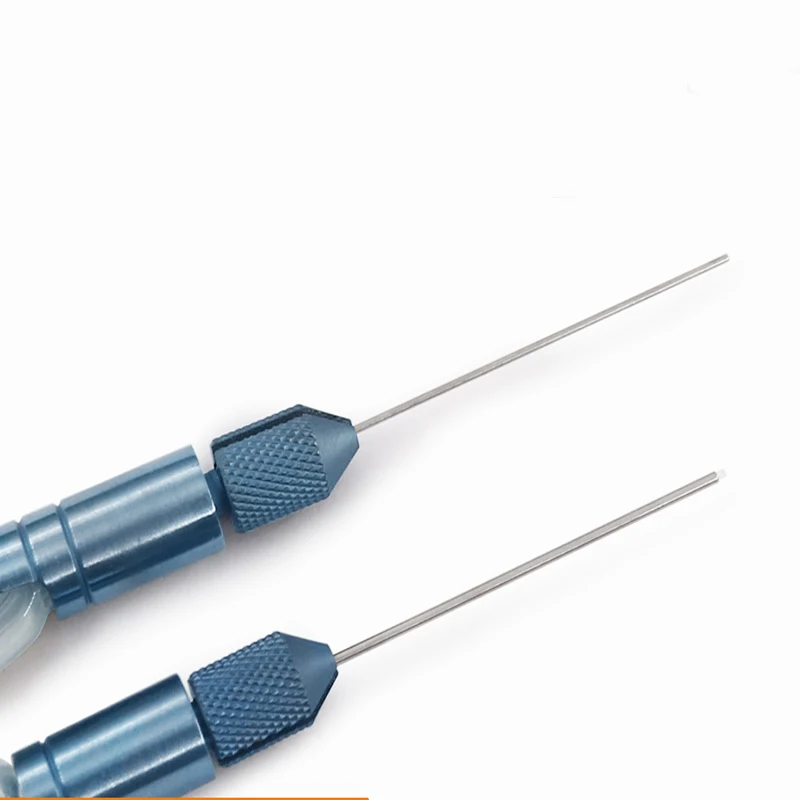 Titanium alloy ophthalmic flute needle straight (flush type) with silicone tube 20G23G ophthalmic instruments