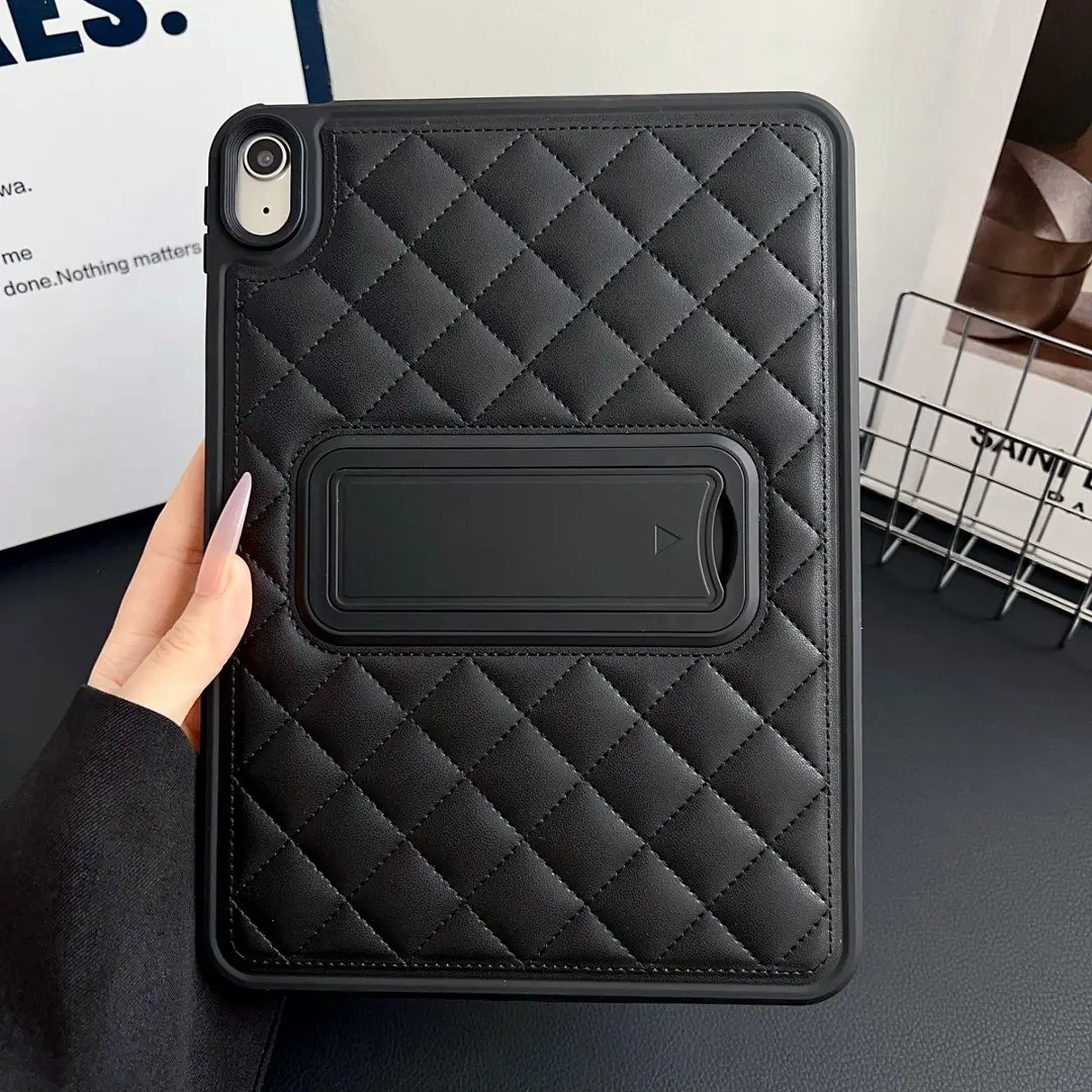 3D Diamond CC Leather Case for Apple IPad 12/11/10th 2026 A18 A16 Air8/7/6/5/4 Pro 11 9.7 10.5 10.9 11 10.2 Tablet Stand Cover