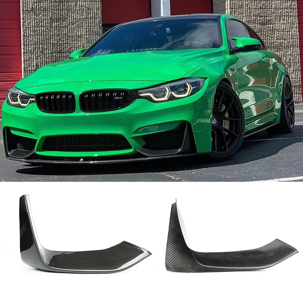 2PCS Carbon Fiber Front Bumper Lip Splitters Flap Cupwings for BMW 3Series F80 M3 4Series F82 F83 M4 2012 - 2018 Splitters