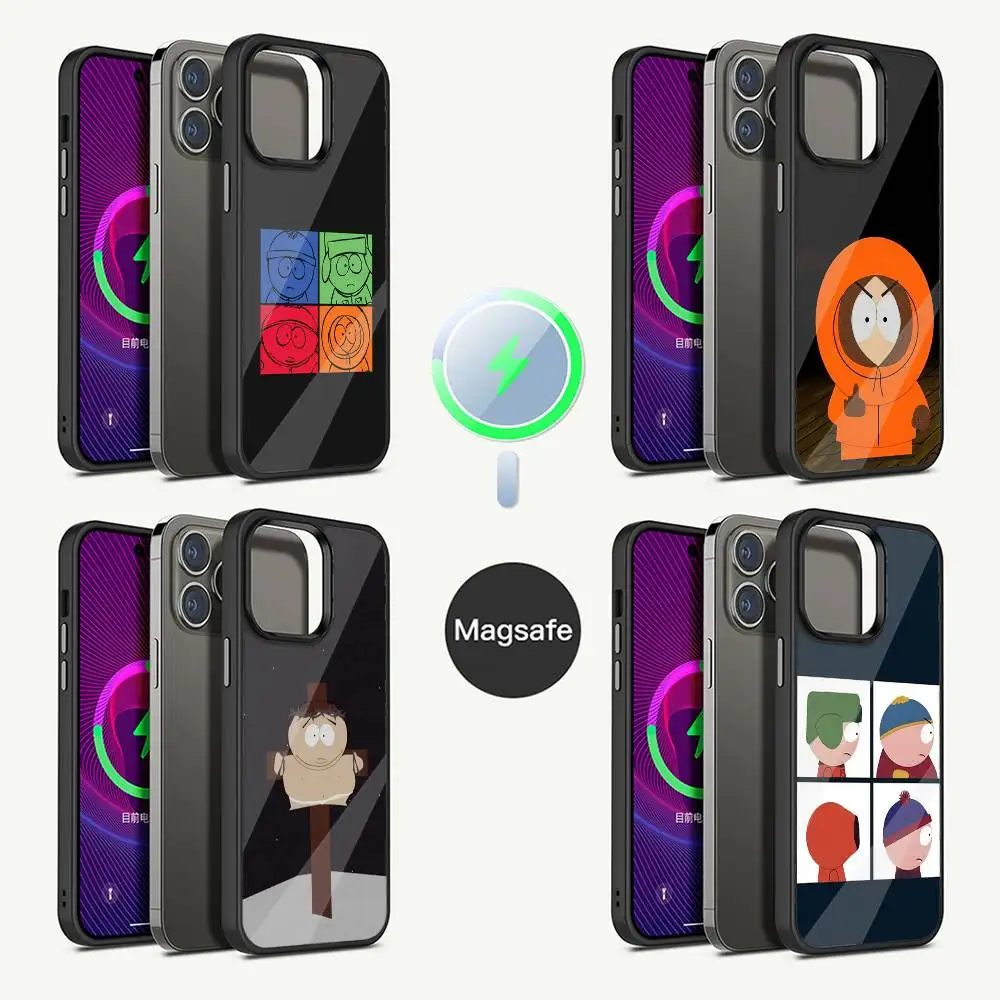 

Cartoon S-South-P-Park Phone Case For iPhone 16,15,14,13,12,11,Pro,Max,Plus,Mini,Magsafe,Magnetic Wireless Charging Case
