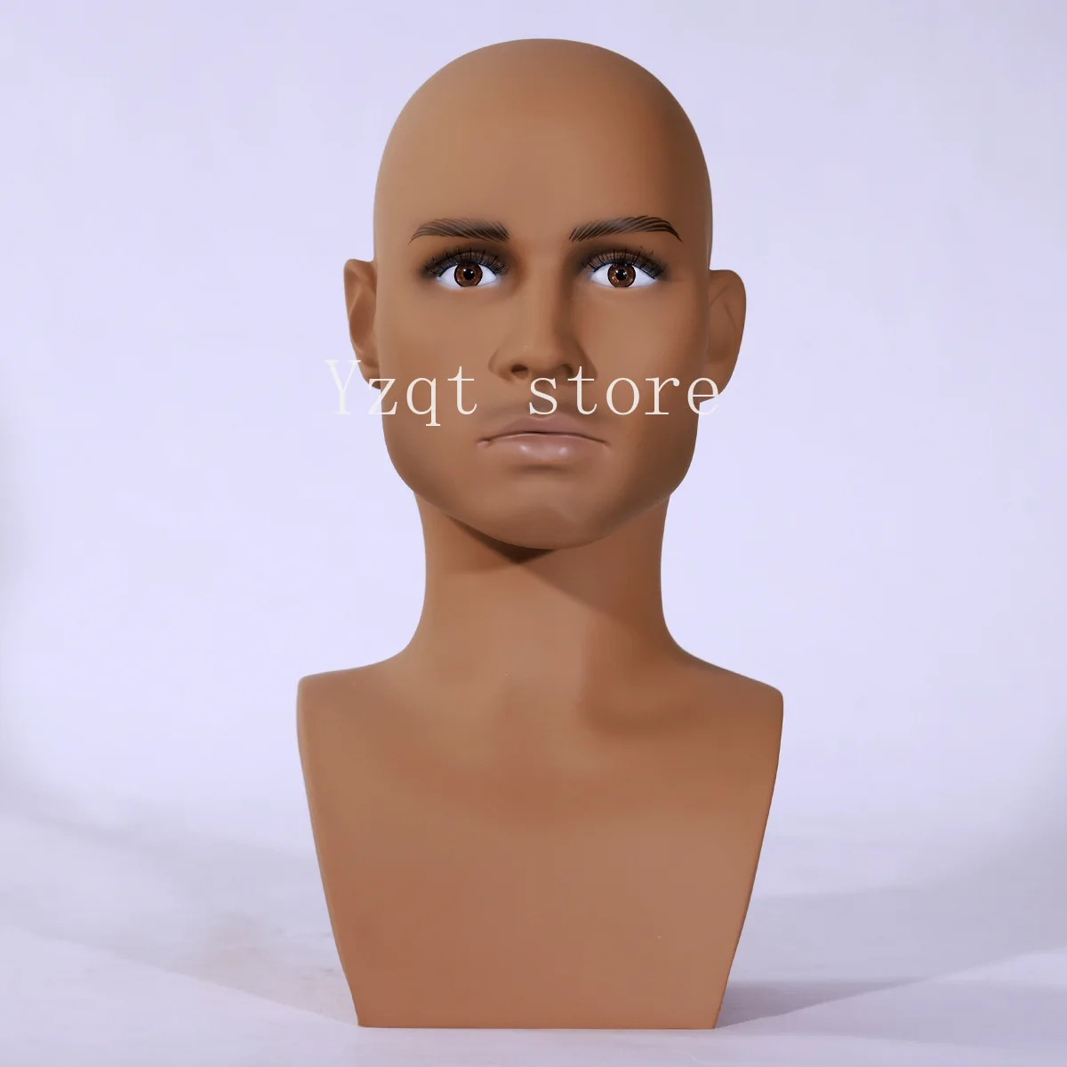 Men's makeup model head European and American wig display African dummy head, sunglasses hat photo props PVC men's head