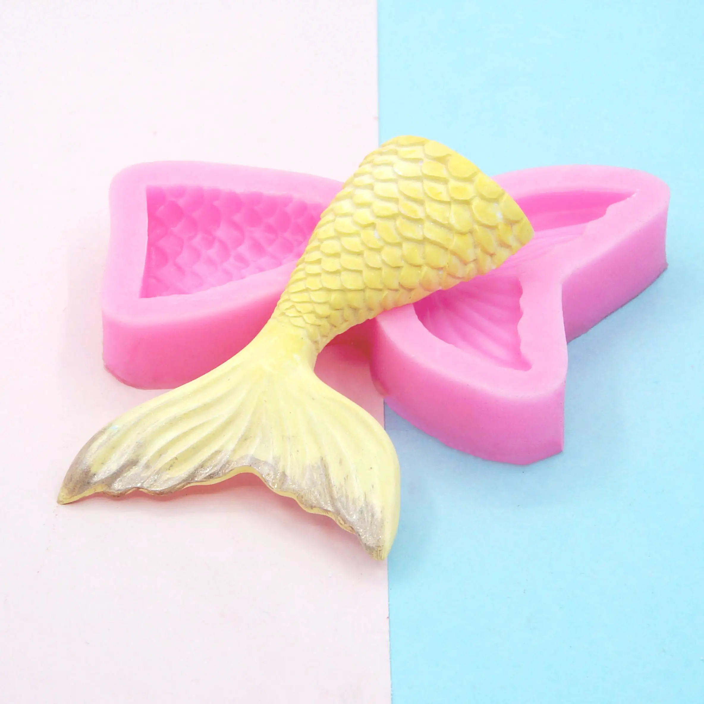 Mermaid Tail Silicone Fondant Molds Cake Decorating Tools Kitchen Baking Gumpaste Chocolate Candy Moulds