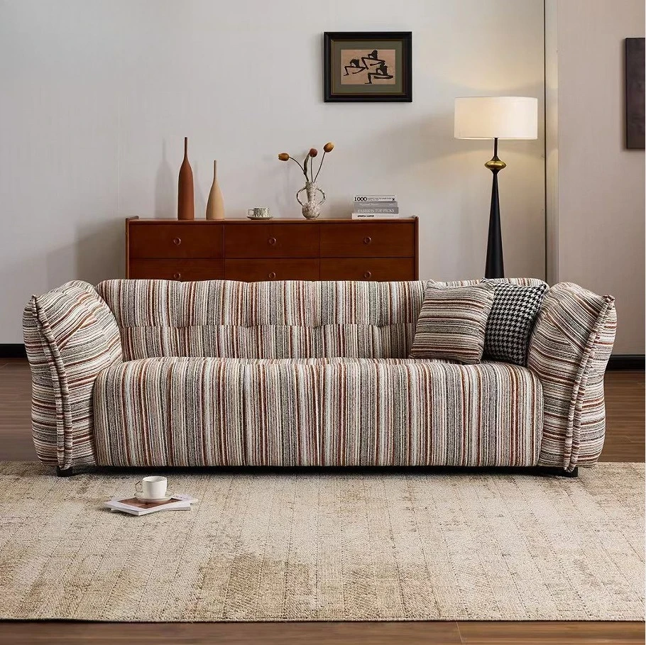 Sofa small apartment living room pixel personalized color matching straight petal fabric small sofa