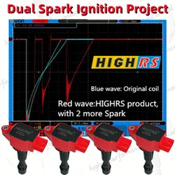 Dual spark Fit for Mazda 2 3 performance ignition coil plug 1.4L 1.6 1.5L ZJ20-18-100 ZJ2018100 ZJVE ZYDE Y406 Y646 FXJA B6ZE