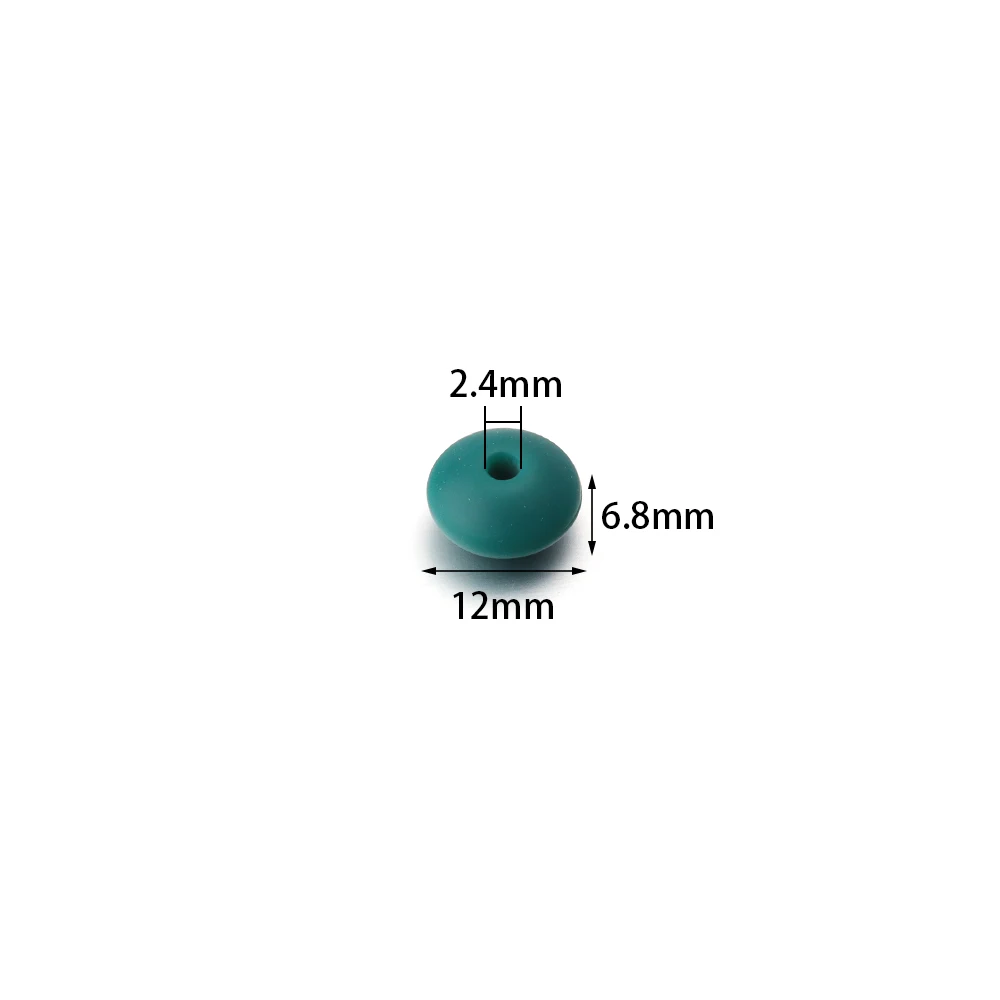 20/50/70pcs Candy Color Silicone Lentil Abacus Beads Loose Spacer Beads For Jewelry Making DIY Bracelet Necklace Accessories