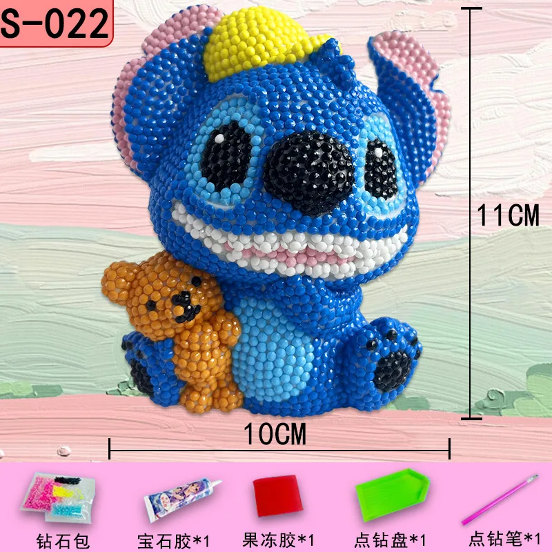 Piggy Bank Children\'s Handicraft DIY Point Drilling Piggy Bank Ornaments Sticker Diamond Painting Vinyl Doll Children Toys Gift