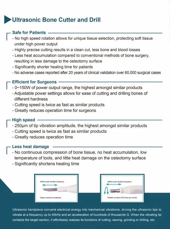 Professional Medical Ultrasonic Surgical System Ultrasonic Bone Cutter