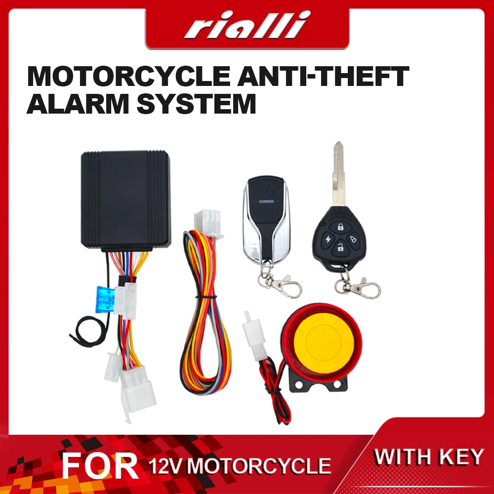 Motorcycle Anti-Theft Alarm System Wireless Remote Engine Starter Stop With Remote Controller Key Module Horn For 12V Motorcycle