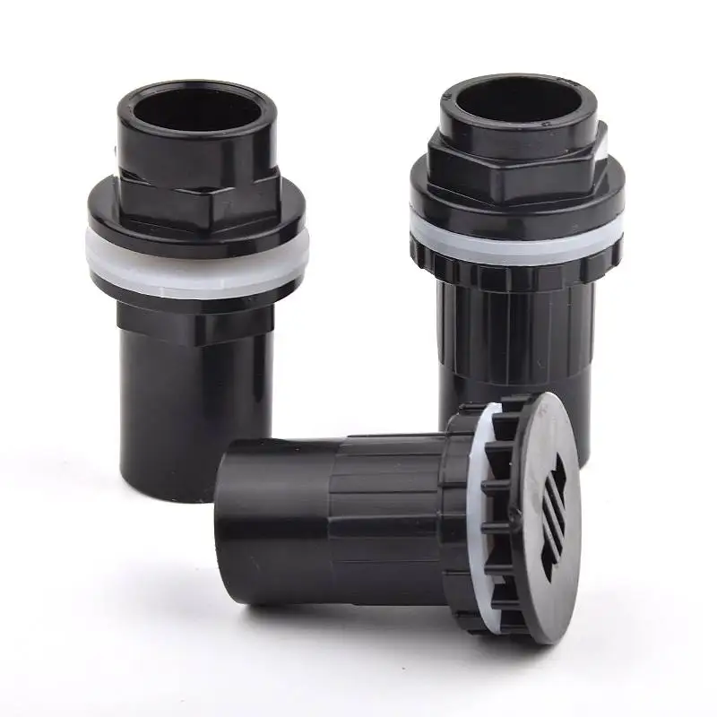 20~50mm Black PVC Pipe 90° Elbow Direct Thicken Connectors Aquarium Overflow Joints Garden Irrigation Inlet Outlet Drain Fitting