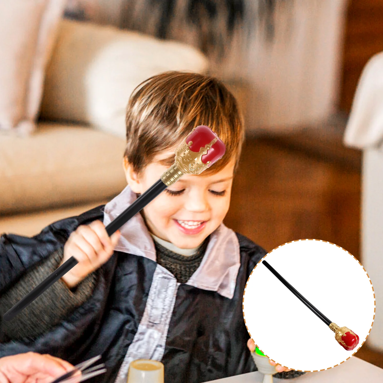 

Cosplay Costume Small Monarch Cane Prop Halloween Party Accessory Plastic Cane for Dress Up and Halloween Decor